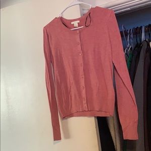 pink cardigan sweater